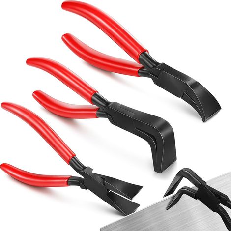 Kantenzangen-set 3-teilig, Kantenzange (gerade 180°, Schräg 45° Und 90°), Dachdeckerwerkzeug, Zinkenarbeiter-werkzeug, Kantenzange Für Dachdecker, Dekorateure, Werkstätten Und Heimwerker