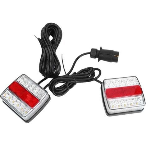 Kennzeichenbeleuchtungs-set, 12 V, Ip68, 16 Rote Und Gelbe Tauchfähige Leds, Standlichter Und Blinker Für Anhänger