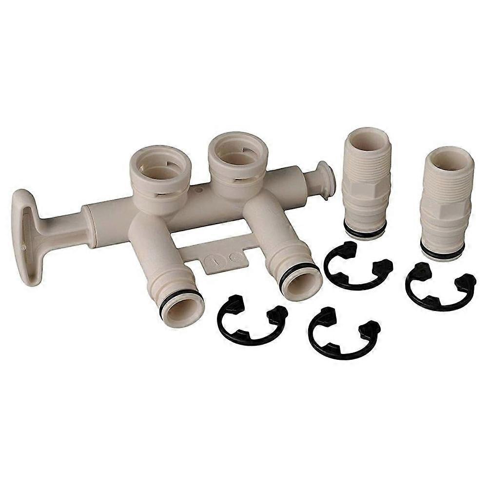 Kit D'Assemblage De Vanne De Dérivation Pour Adoucisseur D'Eau 7345388 Avec 2 Adaptateurs, 4 Clips Et 4 Joints Toriques
