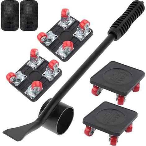 Kit Zum Bewegen Und Heben Von Möbeln, Möbelrollengleiter Mit Um 360 Grad Drehbarem Rad, Bewegt Mühelos Schwere Möbel, Belastet 800 Kg, Werkzeug Zum Bewegen Von Möbeln