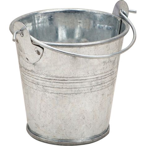 Kleiner Metalleimer Mit Griff, 4 Cm, Höhe 5 Cm, Zur Aufnahme Von Asche, Pellets Oder Kompost
