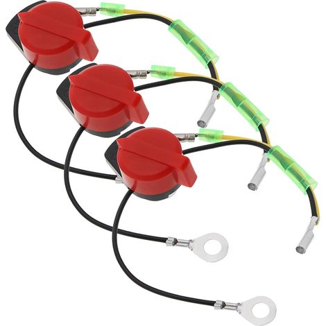 Satz Mit 3 Motorstoppschaltern – Kompatibel Mit Rasenmähern Gx110 / 120 / 160 / 200 / 240 / 270 / 340 / 390 – Ersatzteile