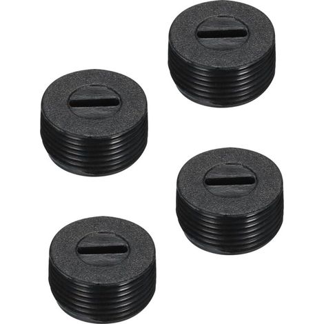 Kunststoff-bürstenhalterkappe Für Elektromotor, Schwarzes Gewinde, 15 Mm/0,59 Zoll Außendurchmesser, 8 Mm/0,31 Zoll Höhe, 4 Stück