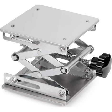 Laborhubtisch, Laborplattform, Edelstahl, 150 X 150 Mm, Hubhöhe Verstellbar Von 75 Bis 260 Mm, Maximale Belastung 10 Kg