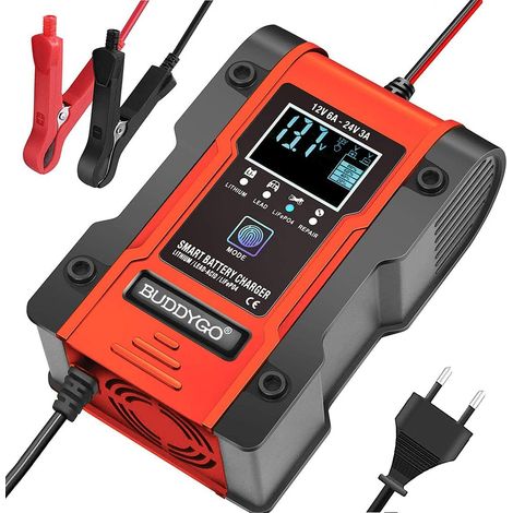 Ladegerät, Starthilfe Und Überbrückungskabel 12v 6a - 24v 3a Autobatterieladegerät, Multifunktions-smart-ladegerät, Vollautomatisches Autobatterieladegerät Für Autos, Mot