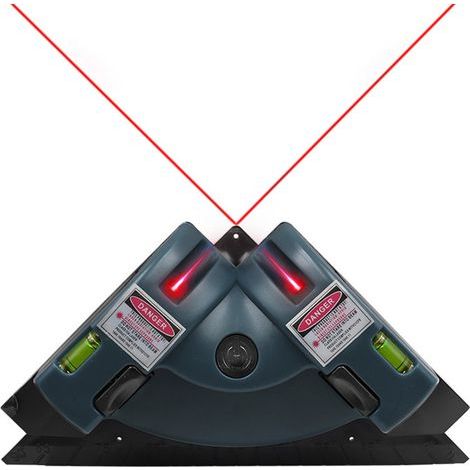 Laser-fliesenwaage, Infrarot-laser-winkelmessgerät, Mit Horizontalen Und Vertikalen Linien, Wasserwaage Für Wand- Und Bodenfliesen, Blau.