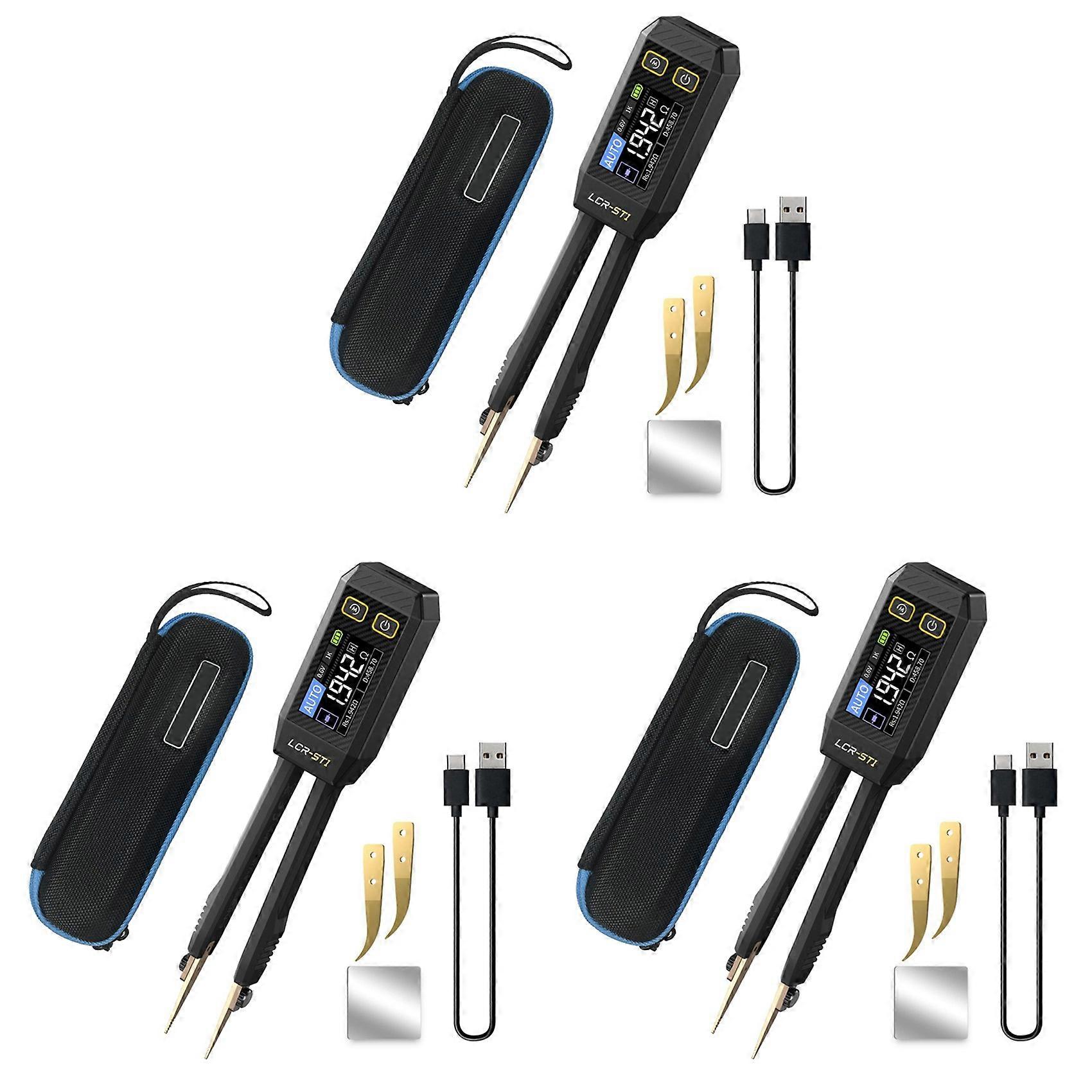 Pinces De Mesure Lcr Fnirsi Lcr-st1 10 Khz, Mini Testeur Smd Intelligent, Analyse De Composants Électroniques Par Reconnaissance Automatique.