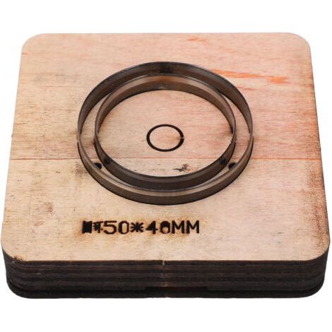 Leder-schneidform, Rund, Holzbasis, Prägnant, Sauber, 50 X 40 Mm, Muntra