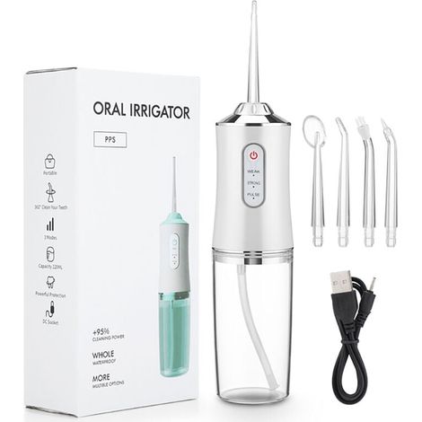 Leistungsstarker Dental-wasserstrahl-pick-flosser-mundwasser-weißfilm