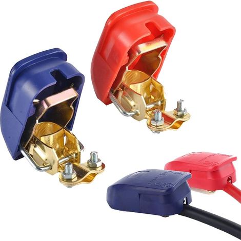 Schnellverschluss-batterieanschlussklemme, 1 Paar Batteriepolklemmen, 12-v-batterieklemmen Für Autobatterien, Batterieanschlüsse Für Boote Und Autos (rot Und Blau)