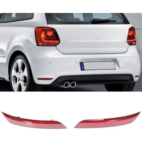 Linker Und Rechter Roter Rücklichtreflektor Für Volkswagen Polo 6r 6c 2014–2017 – Abs-kunststoff – Direkter Ersatz 6c0945105b