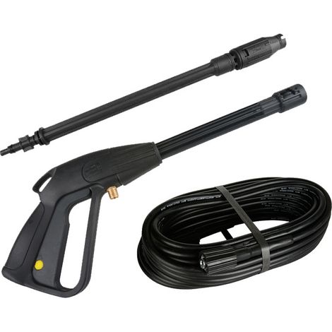 Lntyq Hochdruckreiniger-pistole Aus Nylon, M22 X 1,5, Stift 15 Mm, Mit Schlauchzubehör – Verstellbare Düse – Schlauchlänge 5 M