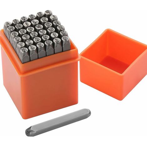 Lucky-88 – 36 Stück Buchstaben- Und Zahlenstanzer 3 Mm – Hochwertiger Stahl – Zum Stanzen Von Metall, Kunststoff, Holz, Leder – A-z Und 0-9