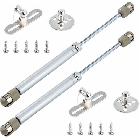 Lucky-88 – 200n Gasdruckfedern Für Möbel – Gasstoßdämpfer Aus Abs-kunststoff Und Stahl – Maximale Belastung 20 Kg – 2er-set – Einfache Installation