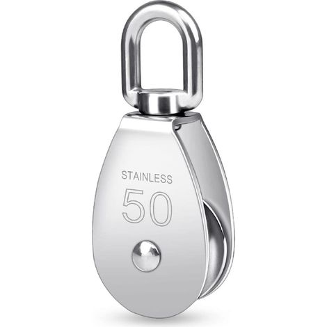 M50 Einzelrolle, 304 Edelstahlrolle, Seilrolle, Einzelrad-schwenkrolle, Edelstahl-flaschenblock Mit Einer Tragfähigkeit Von 400 Kg Zum Heben Von Seilen