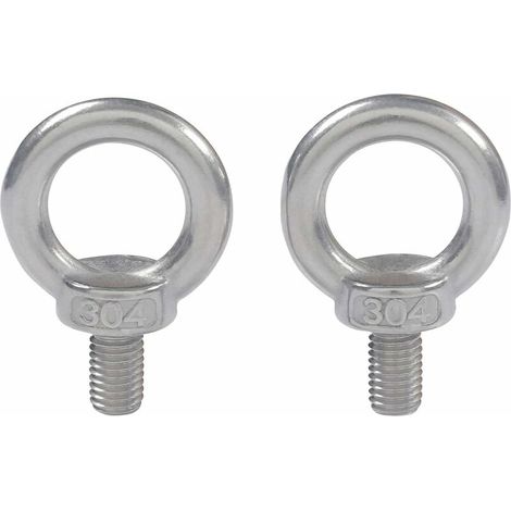 M4x10 304 Edelstahl Außengewinde Hebeöse Ring Augenschraube Augenschraube Schraube Maschinen Schulter 10 Stück
