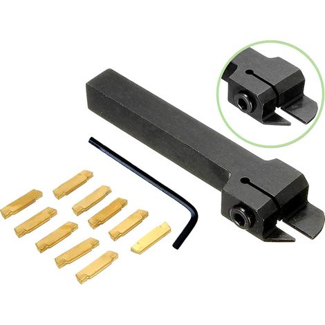 Mgehr1212-2 Drehwerkzeughalter-set Mit 10 Hartmetalleinsätzen, Mgmn200 Nutfräser, Stangenhalter, Schaft Für Metall-drehwerkzeuge, Breite Mit L-schlüssel