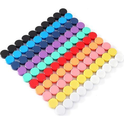 Magnet, 100 Stück Kühlschrankmagnete Starke Magnete, Kühlschrankmagnete Magnettafelmagnete, Kleine Runde Bunte Dekomagnete Für Kühlschrank, Whiteboard, Schule, Büro (10 Farben)