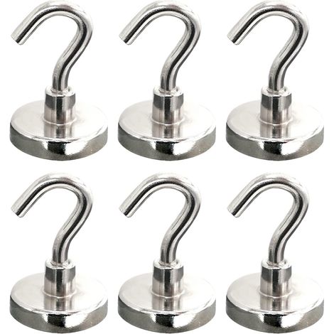 Magnetische Haken, 32 Mm Starker Neodym-magnet, Gartenhaus-küchenzubehör, 6 Stück