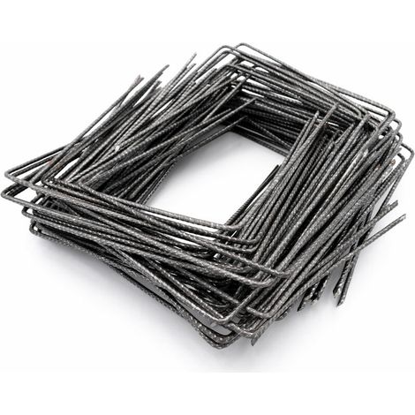 Maillestore – Gekerbte Stahlklammern Für Mulchgewebe – Packung Mit 100 Stück – Effektive Befestigung Für Abschüssiges Und Windiges Gelände