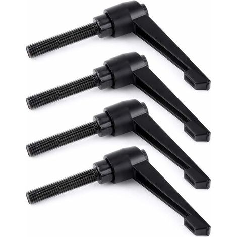 Metall-klemmhebelgriff, Verstellbarer Klemmgriff, Maschinengewindegriff, Verstellbarer Klemmhebel, Für Maschinenzubehör, M8, 40 Mm, Schwarz, 4 Stück,