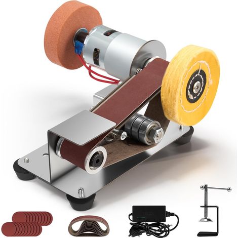 Mini-elektro-bandschleifer, Kleiner Tisch-elektro-bandschleifer Mit Fester Klemme, Polierscheibe, Polierscheibe Für Heimwerker, Holz- Und Metallhandwerk, Polierscheibe