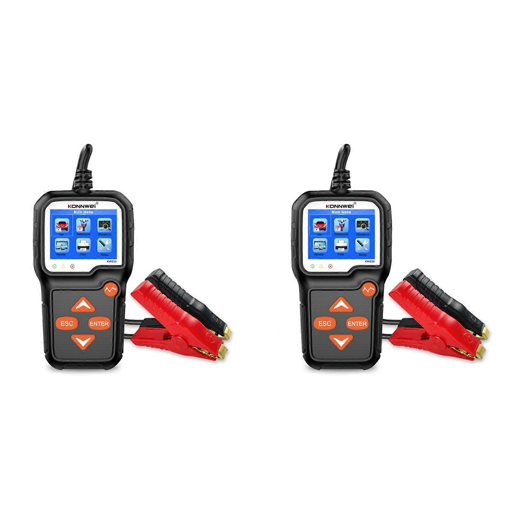 Testeurs De Batterie Automobile Konnwei Kw650 6v-12v (100-2000 Cca) Pour Véhicules, Bateaux Et Motos