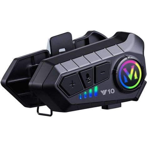 Motorradhelm-gegensprechanlage, 32h Motorrad-motorradhelm, Bluetooth, Integrierte Freisprech-headset-lautsprecher, Kabellose Motorrad-kopfhörer, Unterstützt Freisprechen, Große Akkukapazität