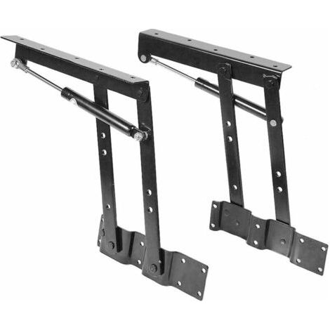 Möbelkompass Und Schieber, 2-teiliger Zusammenklappbarer Aufzug, Hochklappbarer Federtablett-mechanismus Für Möbelzubehör, Tischbefestigungsscharnier (schwarz)