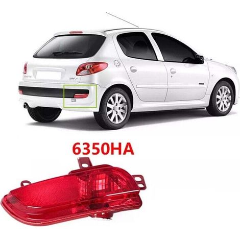 Nebelscheinwerfer Hinten Links, Nebelscheinwerferstoßstange Hinten Links 6350ha Hochtemperaturbeständiger Ersatz Für Peugeot 206+ 2009-2012