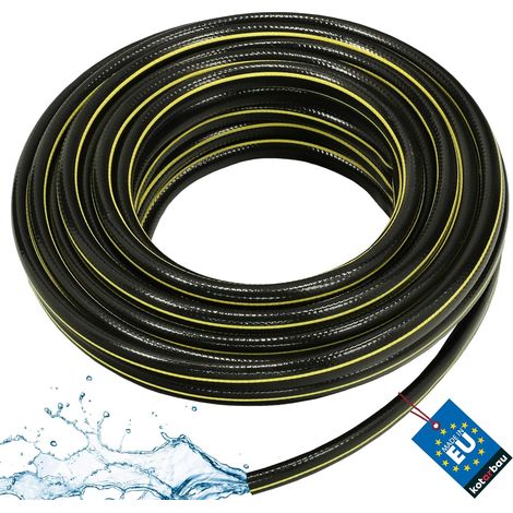 Verstärkter, 4-lagiger Profi-gartenschlauch, Schwarz-gelb, Zur Pflanzenbewässerung, 12 Mm Innendurchmesser, 20 M Länge
