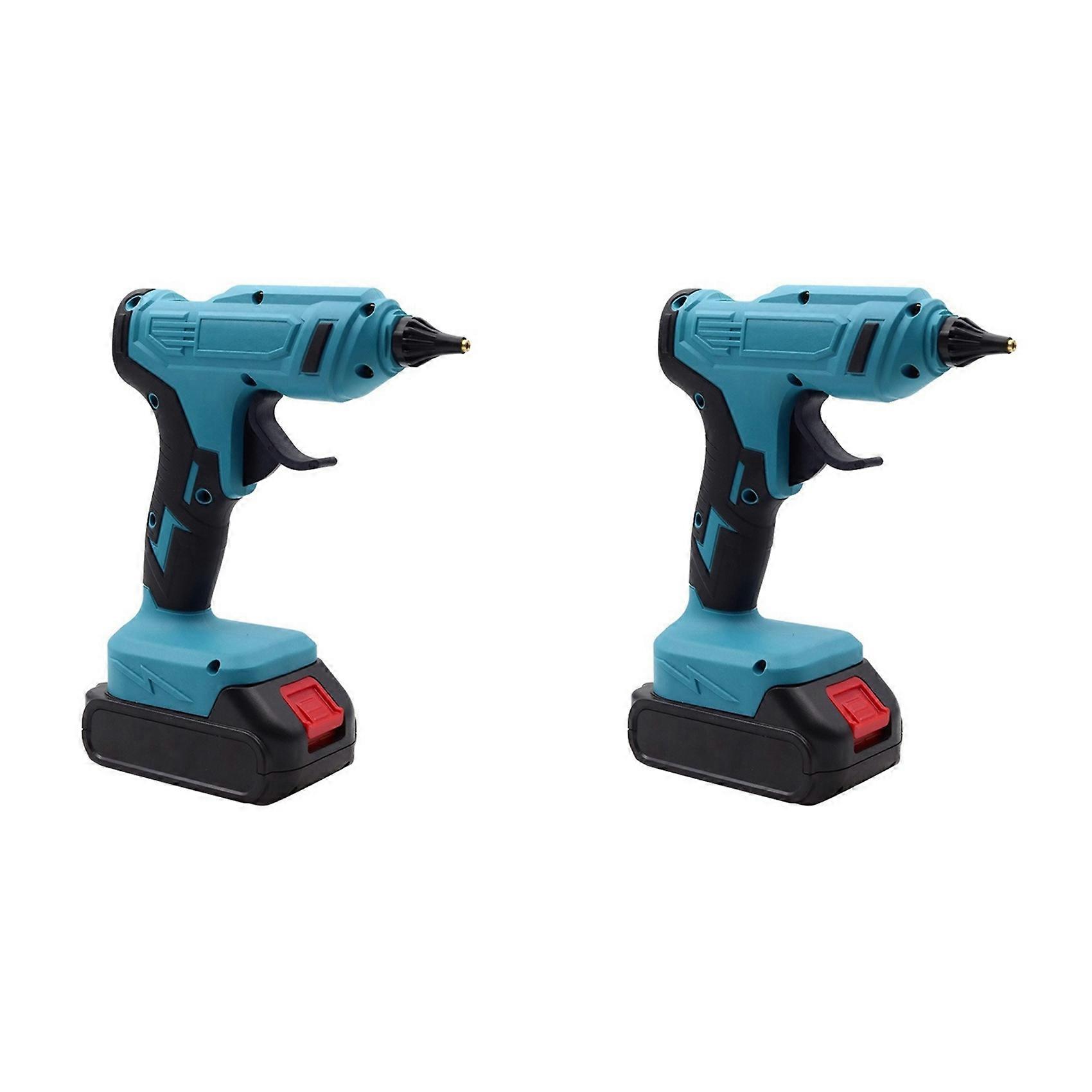 Pistolet À Colle Chaude Sans Fil Rechargeable (x2), Avec 20 Bâtons De Colle (11 Mm), Outil De Réparation Diy Pour Batteries Makita 18 V
