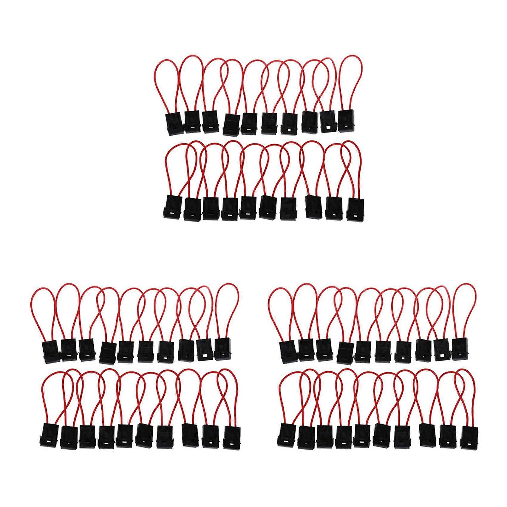 Porte-fusible En Ligne 30 A, Noir Et Rouge, Pour Voiture, Bateau, Camion, 60 Pièces