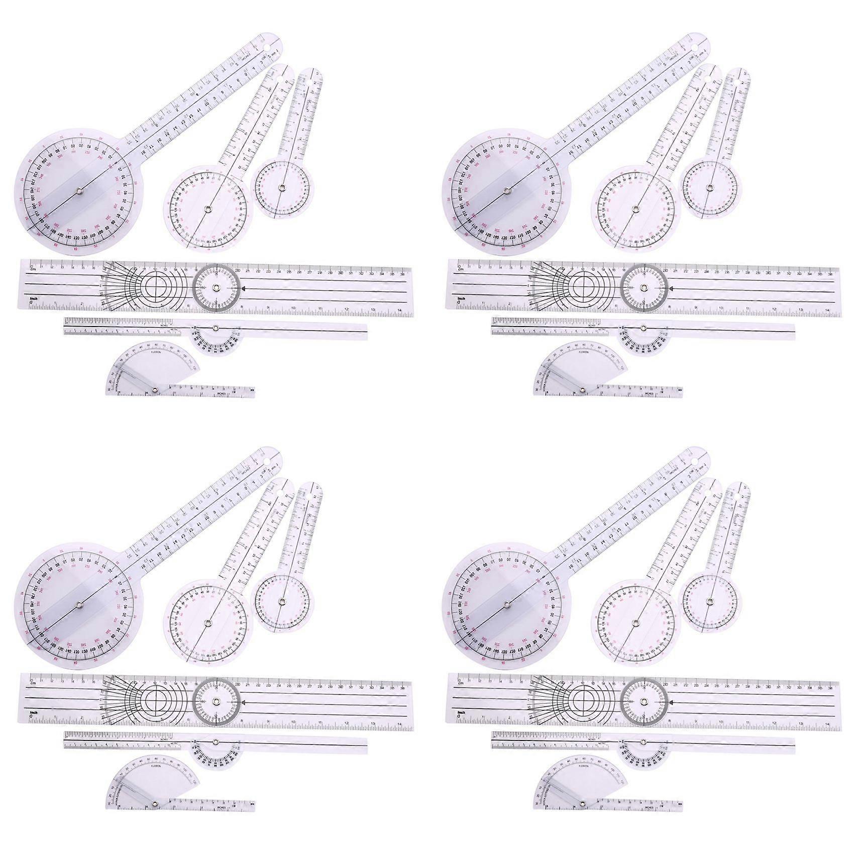 Ensemble De 24 Goniomètres Pour La Colonne Vertébrale, Rapporteurs D'Angle Multi-positions (180°/360°)