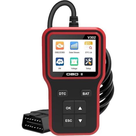 Obd2 Auto-koffer-autodiagnose, V302 Universal-auto-codeleser-scanner, Mehrmarken-obd-autodiagnose, Diagnosetool Für Alle Obdii-autoprotokolle Seit 1996