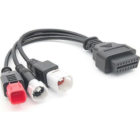 Obd2-diagnosekabel Für Kline Euro5-motorrad, 3-in-1-obd2-diagnoseadapter (16-polig Auf 3, 4 Und 6-polig).
