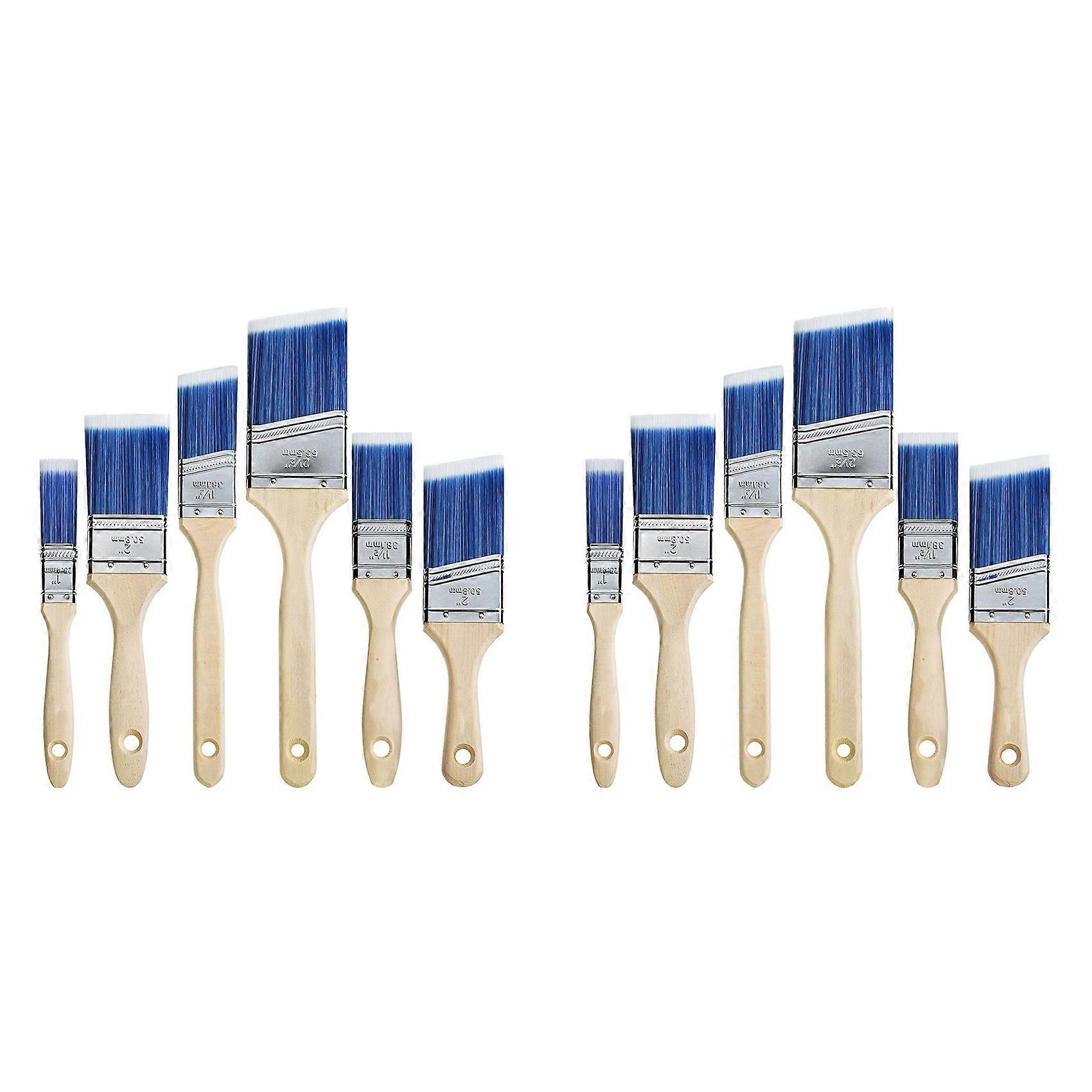 Lot De 12 Pinceaux Pour Murs, Pinceaux À Teinture, Pinceaux Pour Meubles, Pinceaux Pour Peindre Les Murs