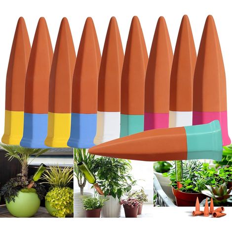 Oyas Zum Pflanzen Von Terrakotta, 10 Stück Tropfbewässerung, Ollas Terrakotta, Automatische Bewässerung Von Pflanzen, Tropfbewässerungsflasche Für Garten, Zuhause, Drinnen Und Draußen