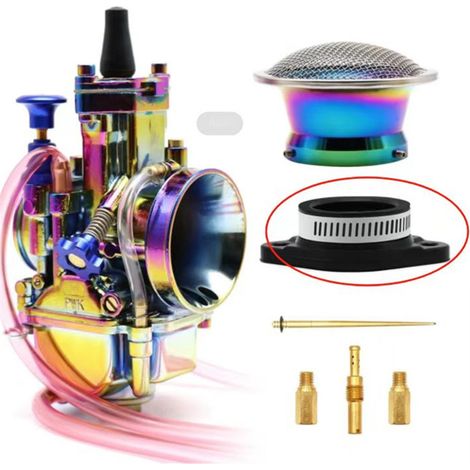 Pwk 28mm Und 34mm Vergaser Mit Farbiger Oberfläche Für Motocross Und Quad, Optimiert Das Luft-kraftstoff-gemisch Und Erhöht Die Motorleistung Für Ihre Offroad-ausflüge.