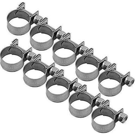 Packung Mit 10 Robusten Edelstahl-kraftstoffschlauchklemmen, 6–20 Mm, Größen Erhältlich, Sanitär 13–15 Mm-kzq