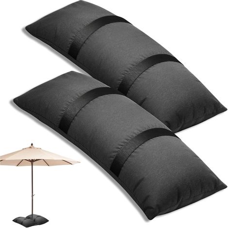 Packung Mit 2 Gefüllten Sandsäcken Für Sonnenschirme Und Pavillons, Je 25 Kg, Beschwerte Sandsäcke, Outdoor-gewichtstaschen Für Anständige Sonnenschirme, Gartensonnenschirme Und Gartenmöbel, Wasserdic