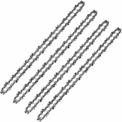 Packung Mit 4 Kettensägenketten, 52 Glieder, Teilung 3/8 Lp, Spurweite 050, 1,3 Mm, Geringer Rückschlag Für 14-zoll-führung 35 Cm
