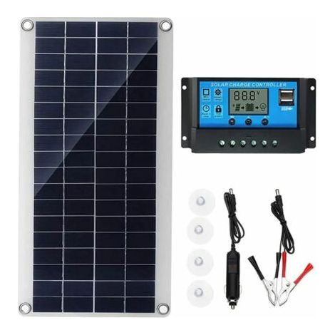 Paryou – 300 W 12 V Flexibles Solarpanel – Komplettset Mit 10–60 A Controller – Dualer Usb-ausgang Für Auto Und Boot – Umweltfreundliche Materialien