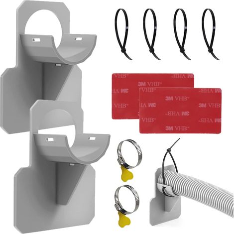 Pool-schlauchhalterungen, Schwimmbad-adapter, Oberirdische Pool-schlauchhalterungen, Schwimmbad-zubehör, 30–37 Mm Wasserrohrhalterung, Grau, 2 Stück