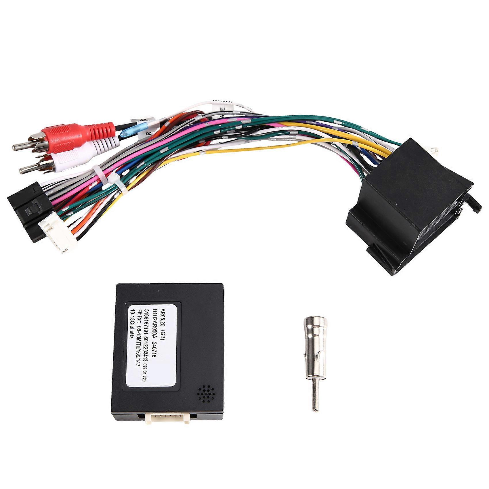 Faisceau De Câblage Stéréo Avec Décodeur Canbus Et Adaptateur De Câble Radio Android Pour Alfa Romeo Giulietta Mito 147, 159, 10-13