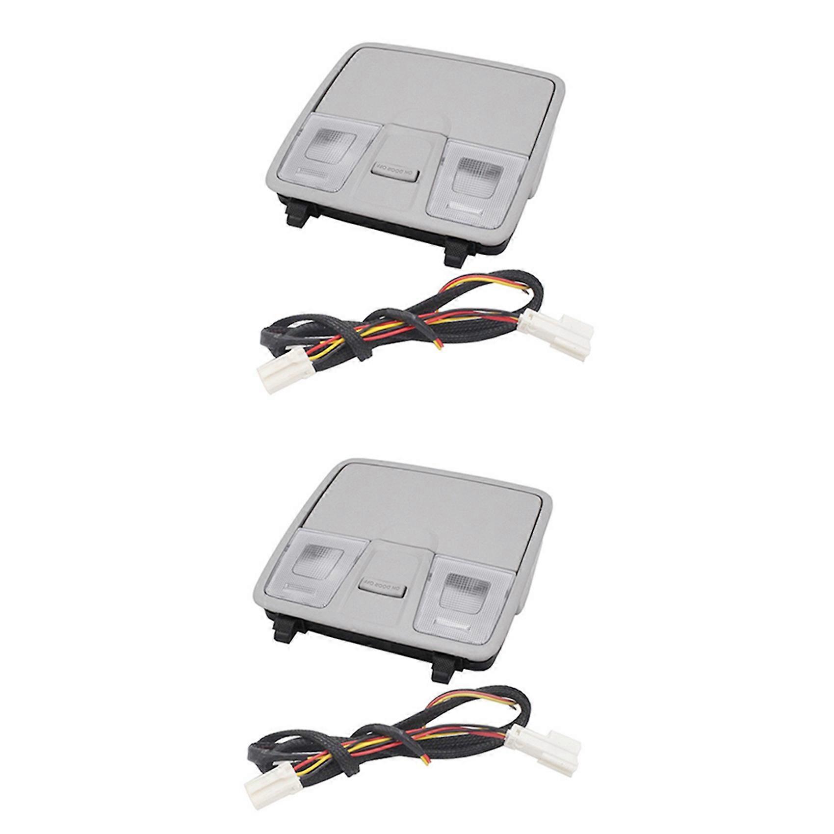 Lampes De Lecture De Pavillon Pour Console Centrale Hyundai Elantra Gt I30 Ix25 2012-2016, Avec Éclairage De Carte Et De Toit Gris.