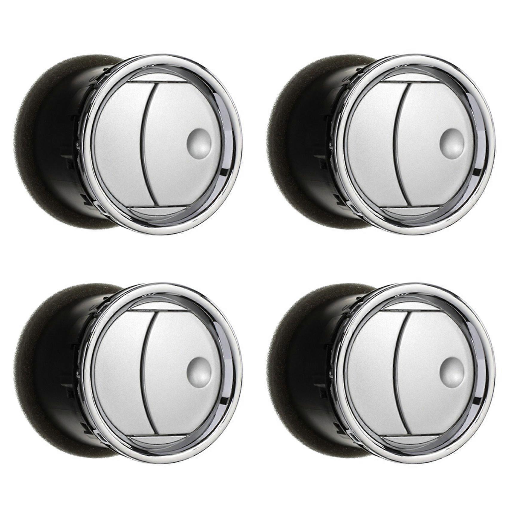 4 Grilles D'Aération Chromées Pour Tableau De Bord De Voiture (climatisation Et Chauffage) Pour Ford F-150 2004-2008 8l3z-19893-ba
