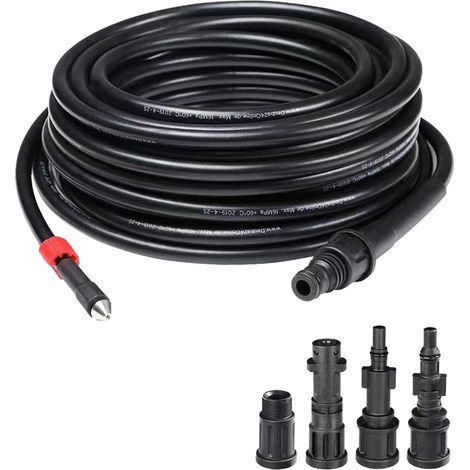 15 M Hochdruckreinigungsschlauch, 4 Adapter, 160 Bar, 60 °c. Kompatibel Mit Kärcher Lavor, Interpump, Bosch Hochdruckreinigern, Abflussreinigungsschlauch.