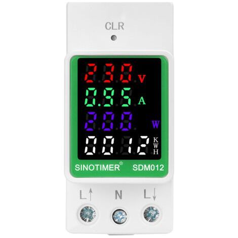 Professioneller Din-schienen-ac-netzwerkanalysator, Multifunktionsmessgerät Für Spannung, Strom, Frequenz, Leistungsfaktor, Energie Kwh 80–300 V, 100 A Mit Zangenmessgerät –
