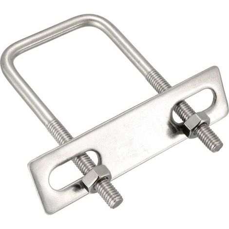 Quadratische U-bolzen, 1-5/8 Zoll (40 Mm), Innenbreite, 304 Edelstahl, M8, Mit Mutternrahmenbändern, 2 Stück